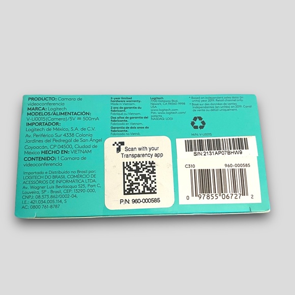 NWT Logitech C310 HD WEBCAM Essential HD 720p Video Calling - Picture 4 of 12